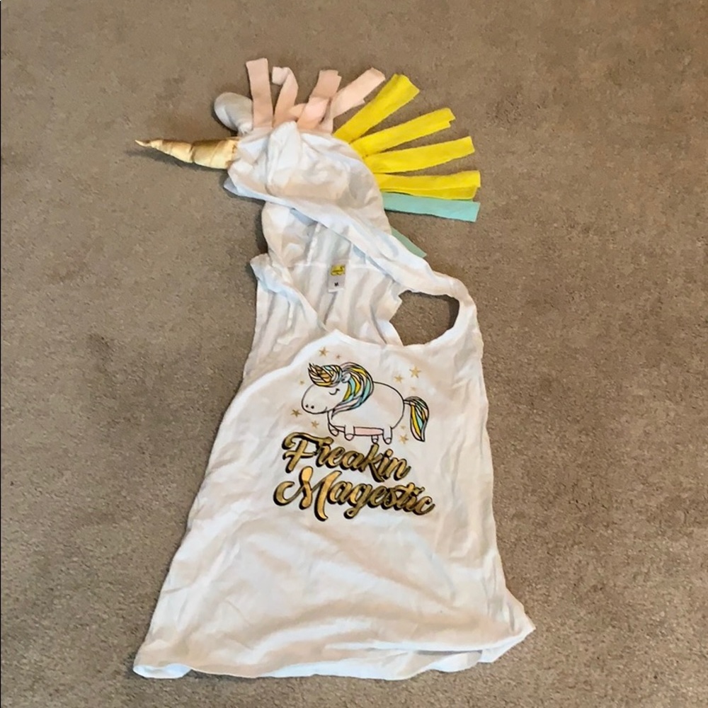 Unicorn sleeveless hoodie